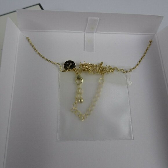 New Rae Dunn "BLESSED" Necklace 14K Gold Plated Sterling Silver - Picture 6 of 8